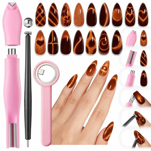 modelones Cat Eye Magnet Nail Magnets Cateye Fall Brown Gel Polish Stuff