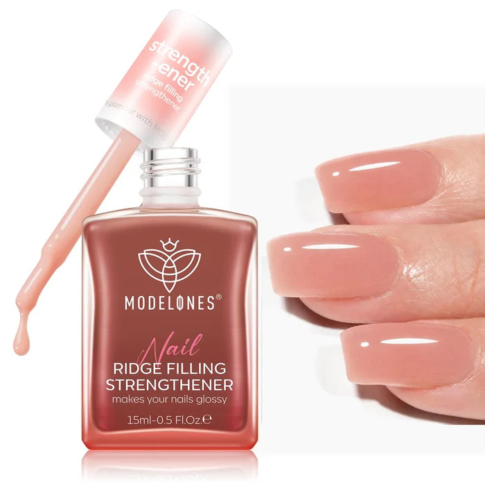 modelones Nail Strengthener and Growth Nail Hardener Nude Fall Nail Polish