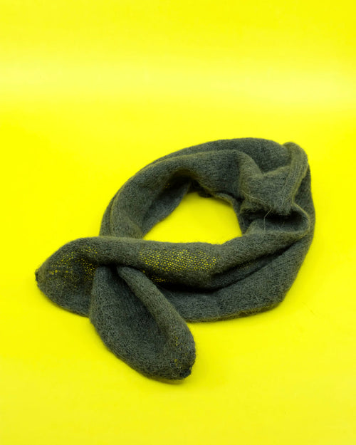 Moss Green Fuzzy Alpaca Miniature Scarf | Our Legacy | DEPARTAMENTO