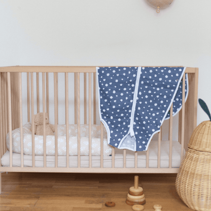 Musselin Schlafsack 0.5 TOG | Punkte Blau