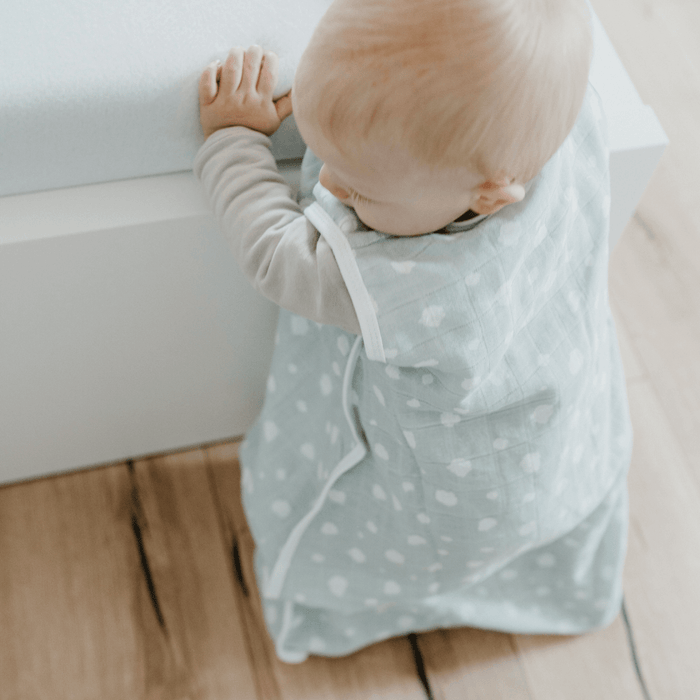 Musselin Schlafsack 0.5 TOG | Punkte Mint