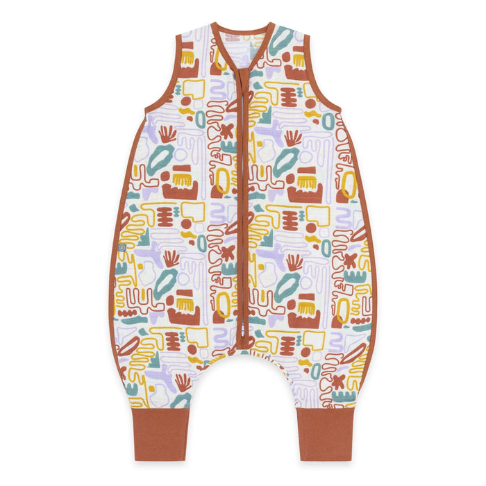 Musselin Schlafsack mit Füßen 0.5 TOG | Bunte Formen