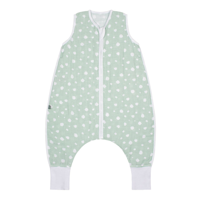 Musselin Schlafsack mit Füßen 0.5 TOG | Punkte Mint