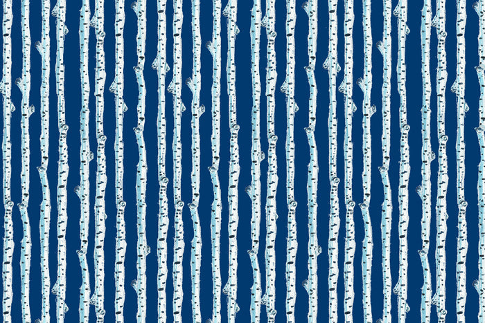 Navy Birch Stripe Fabric
