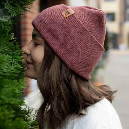 New Patented Design, H Stitch Cuffed Beanie