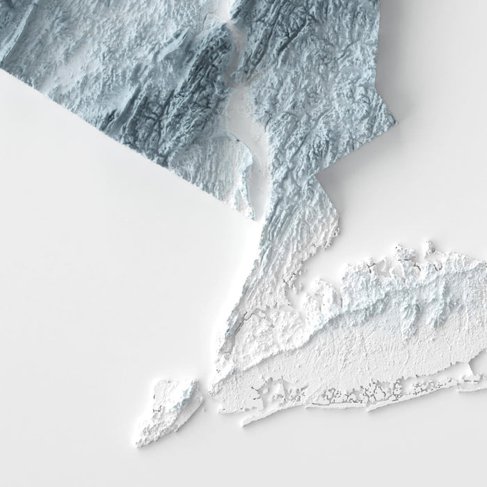 New York Topographic 3D Relief Map