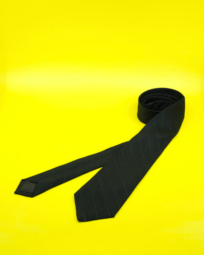 Night Covert Flex Pinstripe Linen Tie | Our Legacy | DEPARTAMENTO