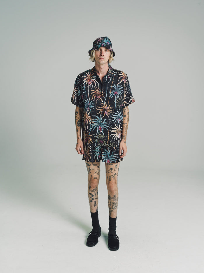 Night Palm Pink Silk Boxer Shorts | Endless Joy | DEPARTAMENTO