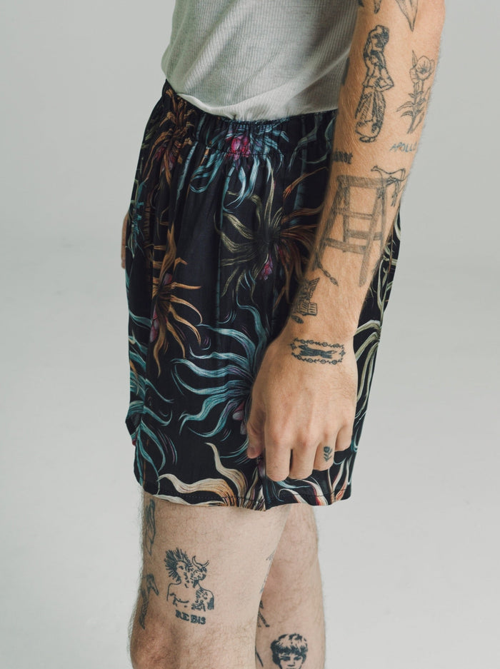 Night Palm Pink Silk Boxer Shorts | Endless Joy | DEPARTAMENTO