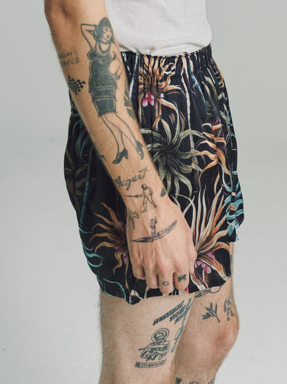 Night Palm Pink Silk Boxer Shorts | Endless Joy | DEPARTAMENTO