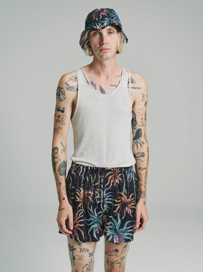 Night Palm Pink Silk Boxer Shorts | Endless Joy | DEPARTAMENTO