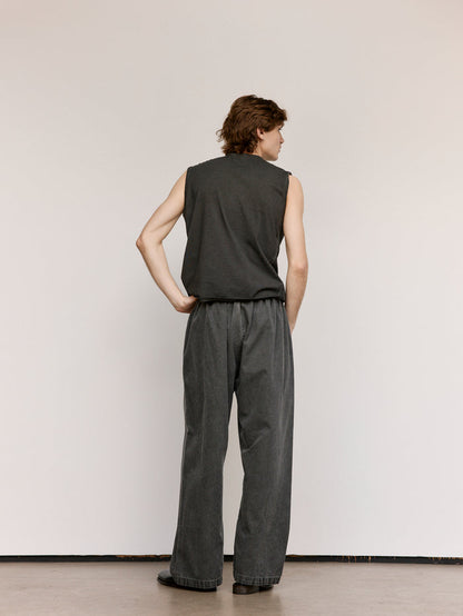 NO.33 Black Organic Cotton Sleeveless T-Shirt | Gabriela Coll Garments | DEPARTAMENTO