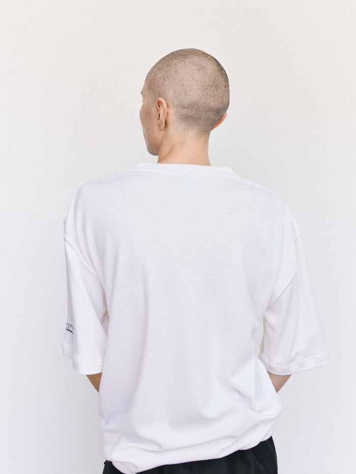 Off White Wool Incognito Short Sleeve | GR10K | DEPARTAMENTO