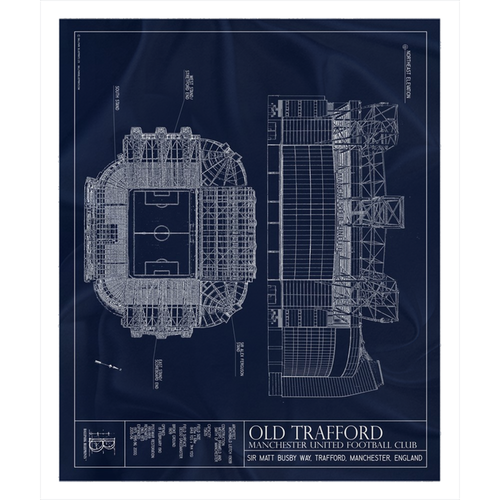 Old Trafford Fleece Sherpa Blanket