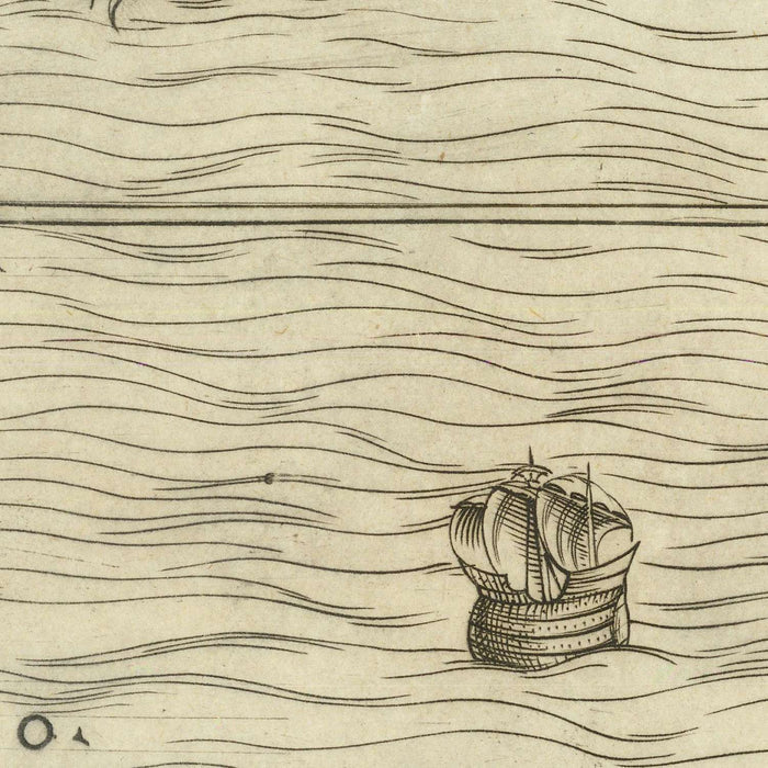 Old Upside Down Map of Africa by Ramusio, 1554