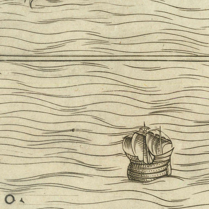 Old Upside Down Map of Africa by Ramusio, 1554