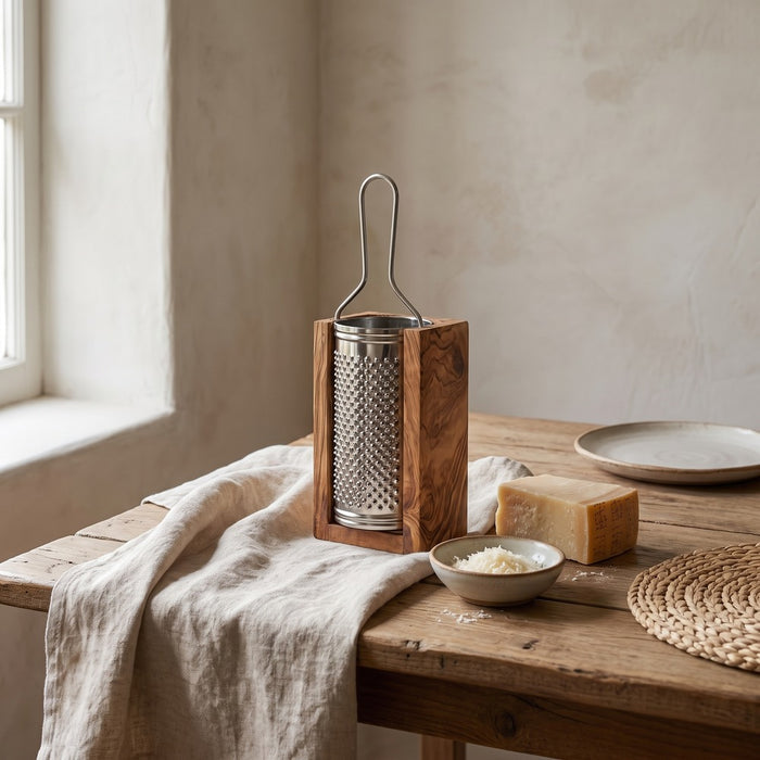 Olive Wood Grater, styled at home
