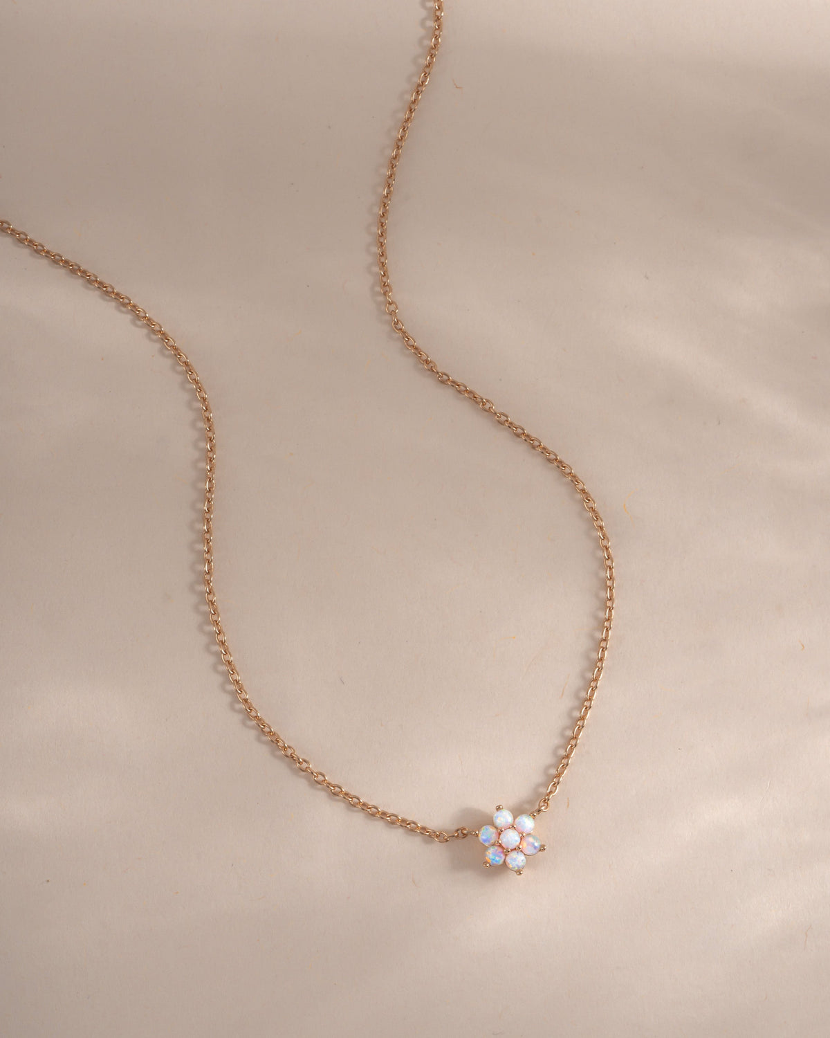 Opal Flower Necklace