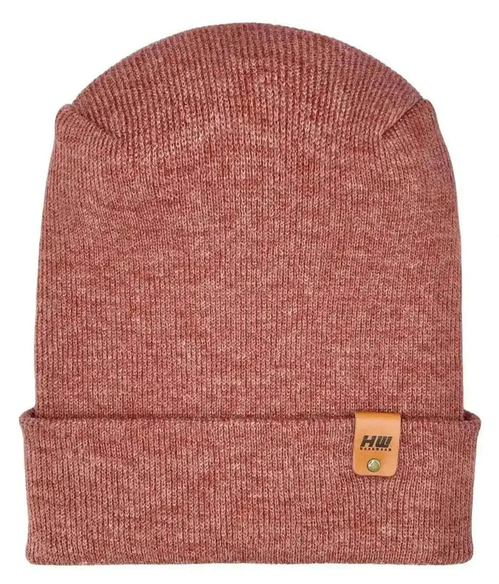 Patented H Stitch Cuffed Beanie, Rusty Burgundy