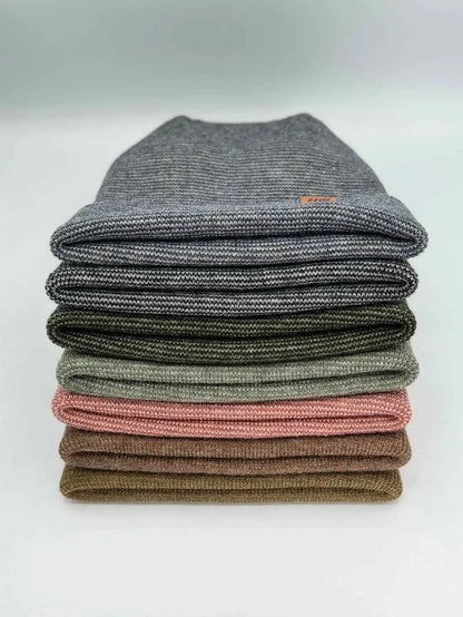 Patented H Stitch Fusion Cuffed Beanie, Black and Green