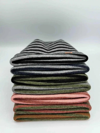 Patented H Stitch RoRo Cuffed Beanie, Gray and Green