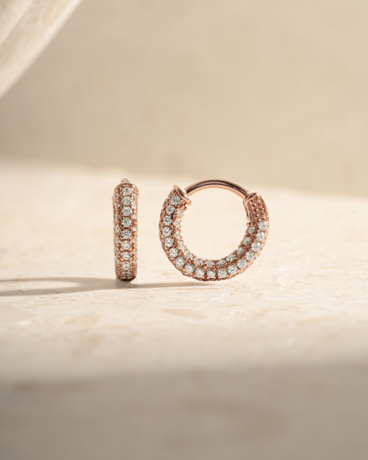 12mm Pavé Hoop Earrings