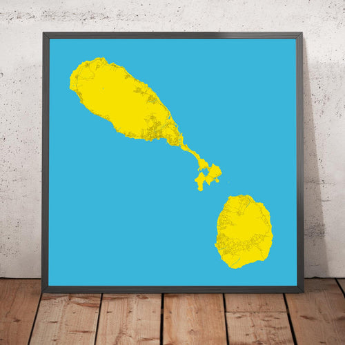 Personalised Warhol Style Map: Colourful Pop Art Islands