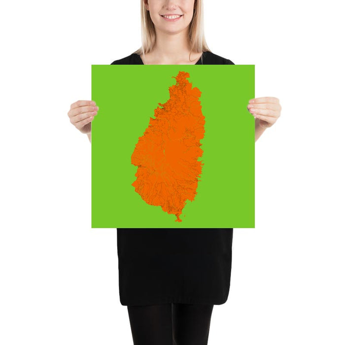 Personalised Warhol Style Map: Colourful Pop Art Islands