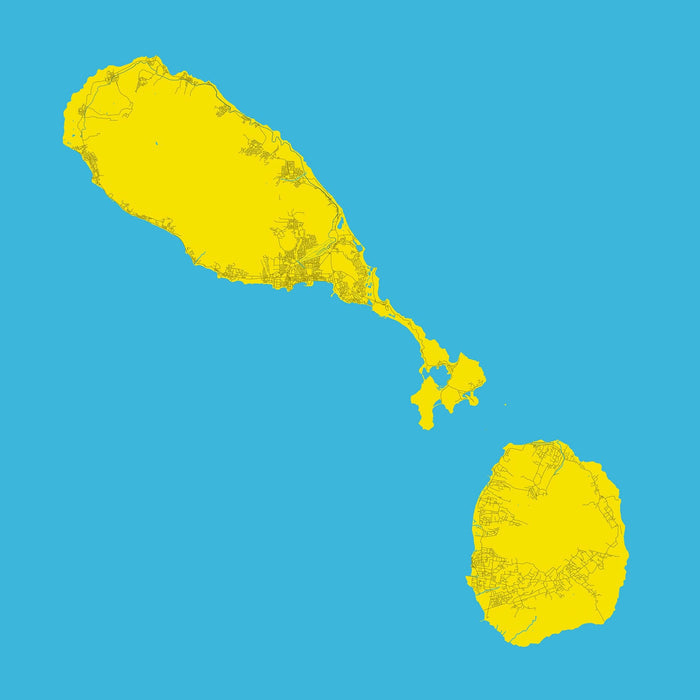 Personalised Warhol Style Map: Colourful Pop Art Islands