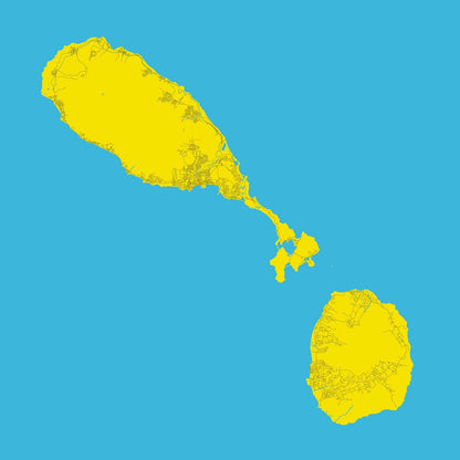 Personalised Warhol Style Map: Colourful Pop Art Islands