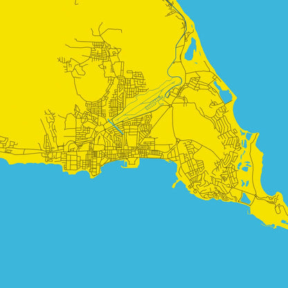 Personalised Warhol Style Map: Colourful Pop Art Islands