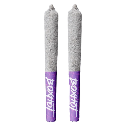 Close-up of the Pineapple Express Infused Pre Rolled 2 x 0.5 g, showcasing the product's packaging against a plain white background.