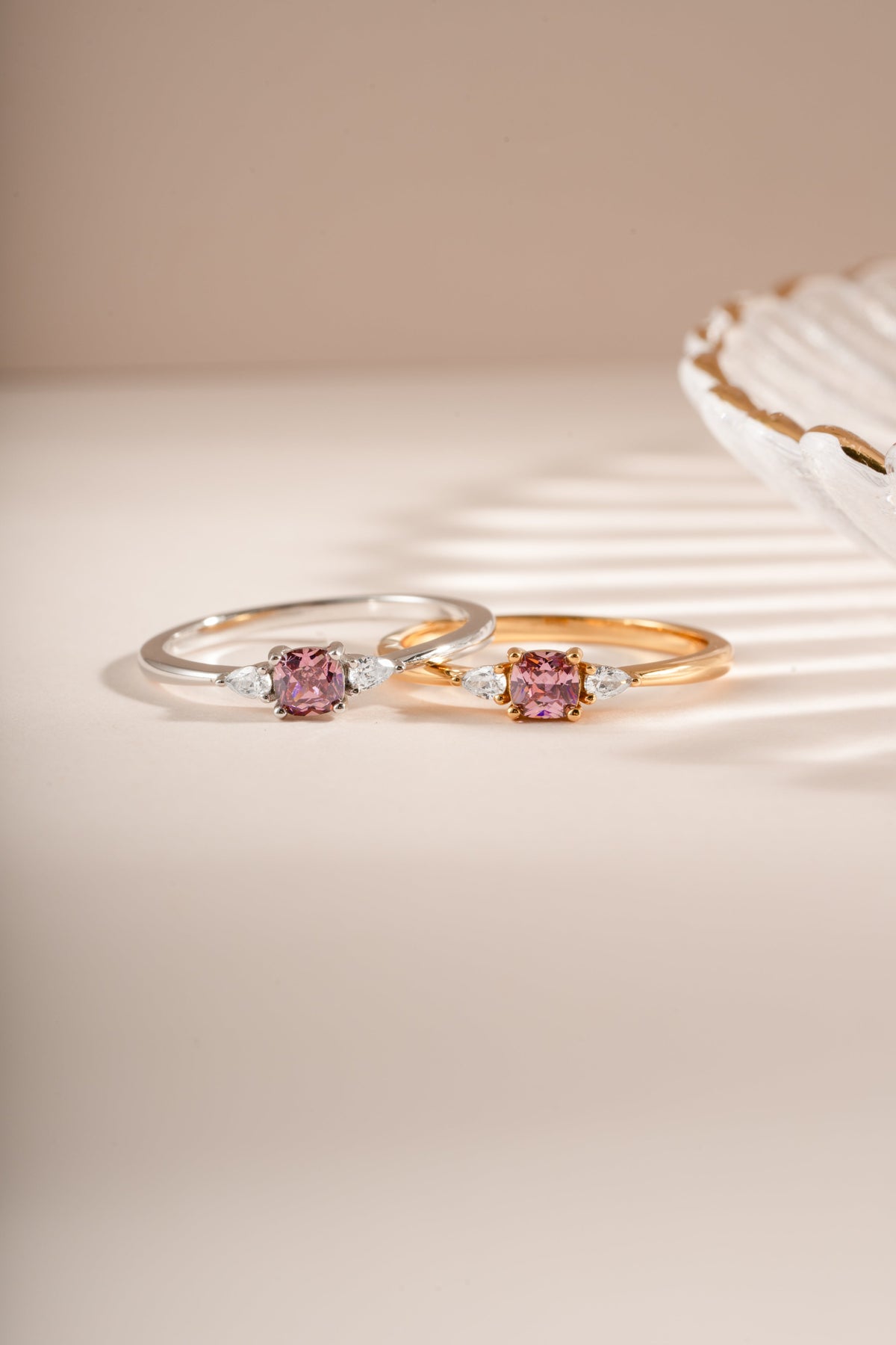 Pink Cushion Ring