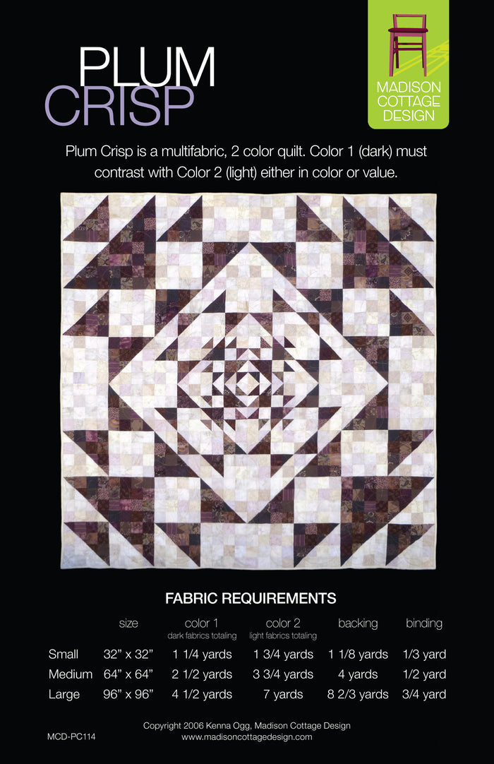 Plum Crisp Quilt Pattern by Madison Cottage Design