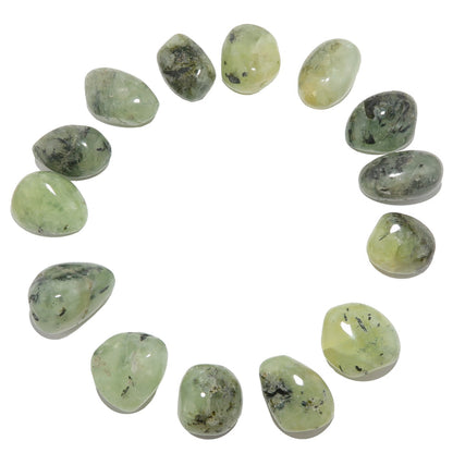 14 prehnite tumbled stones