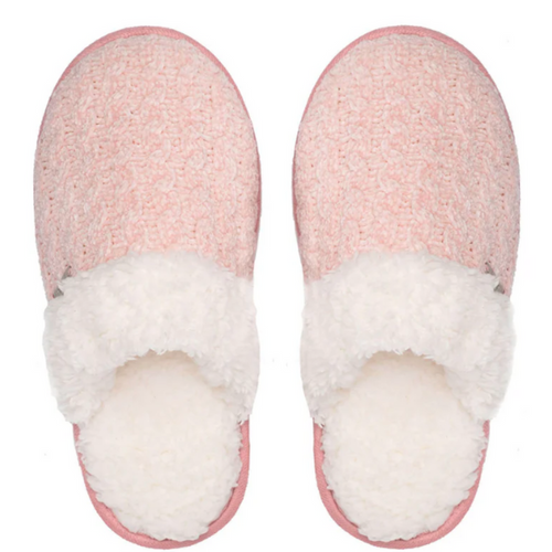 PUDUS Chenille Creekside Slide Slippers - Pink