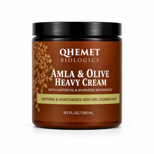 QHEMET BIOLOGICS Amla & Olive Heavy Cream jar on a white background