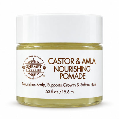 Qhemet Biologics Castor & Amla Nourishing Pomade 0.5oz travel size