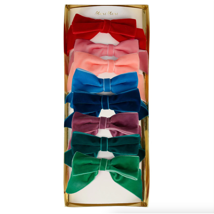 Radiant Velvet Bow Hair Clips