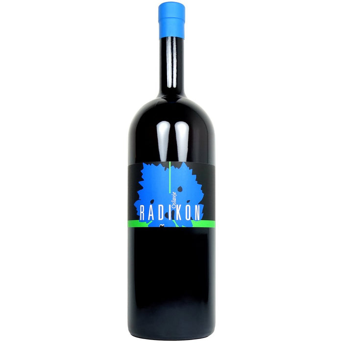 Radikon Oslavje Bianco 2020 1L wine bottle with blue cap and dark label