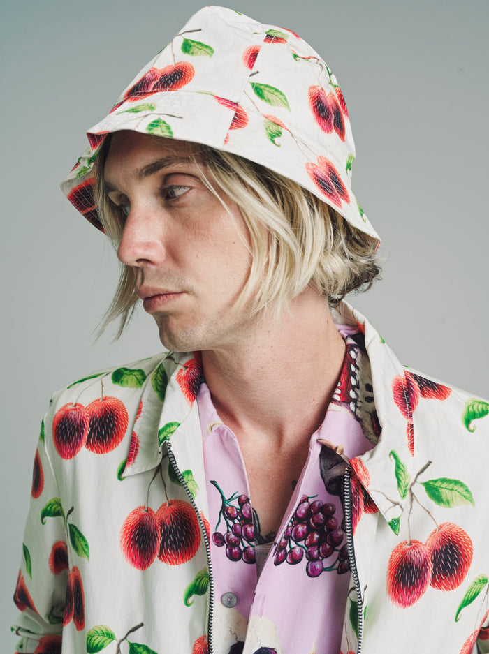 Rambutan White Tencel Bucket Hat | Endless Joy | DEPARTAMENTO