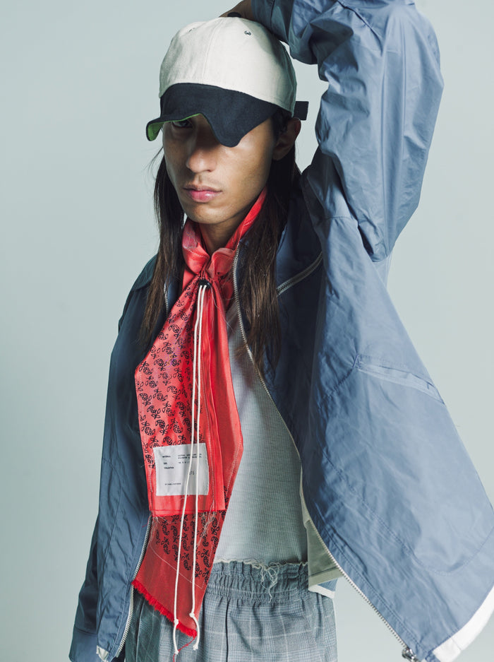 Red Silk Blockprint Shawl | Camiel Fortgens | DEPARTAMENTO