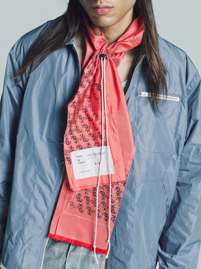 Red Silk Blockprint Shawl | Camiel Fortgens | DEPARTAMENTO