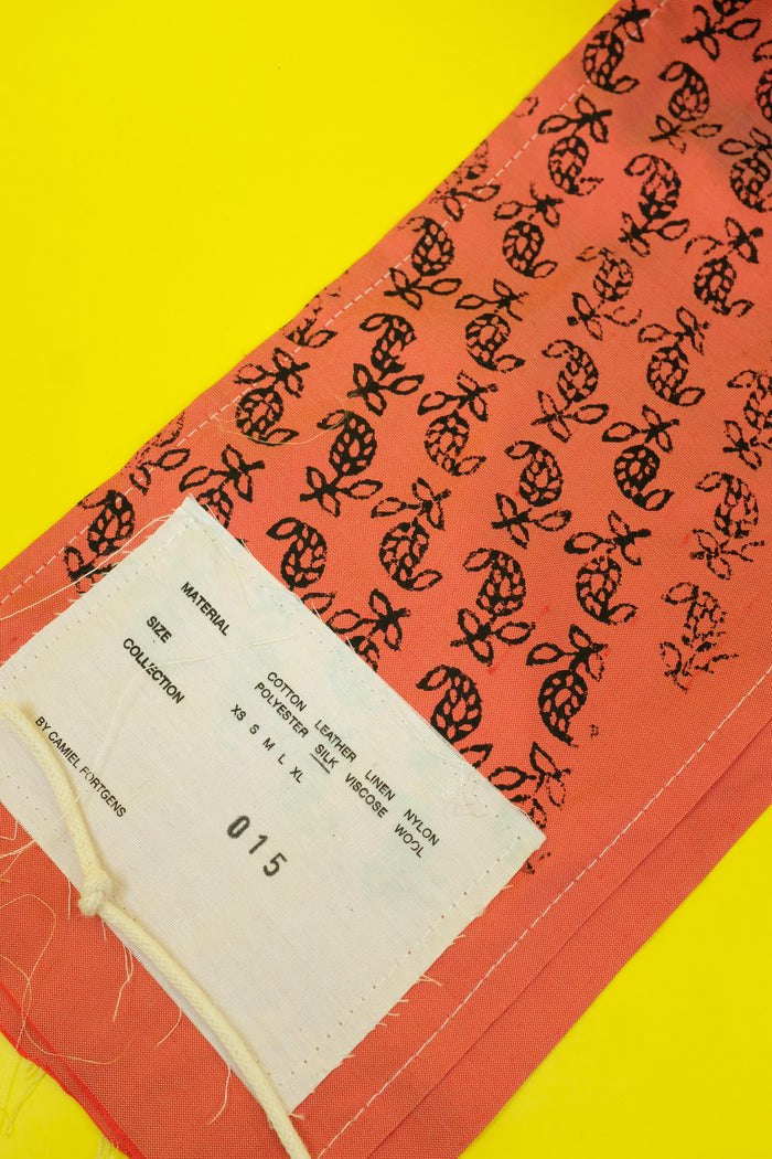 Red Silk Blockprint Shawl | Camiel Fortgens | DEPARTAMENTO