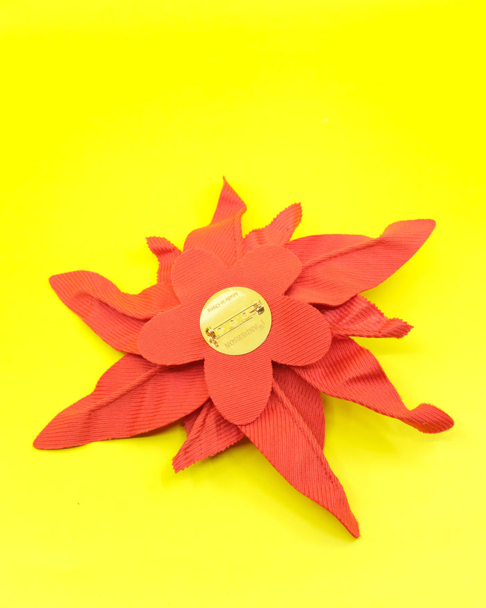 Red Velvet Poinsettia Brooch | JW Anderson | DEPARTAMENTO