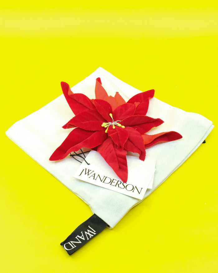 Red Velvet Poinsettia Brooch | JW Anderson | DEPARTAMENTO