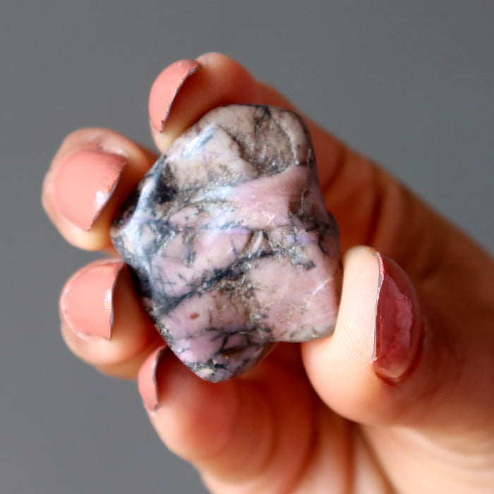 rhodonite tumbled stone