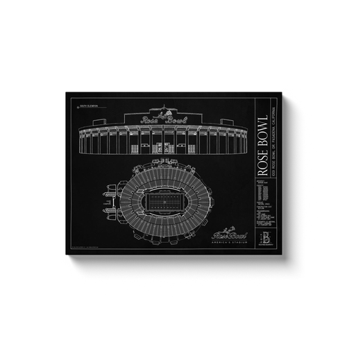 Rose Bowl 18x24" Canvas Wrap - Black