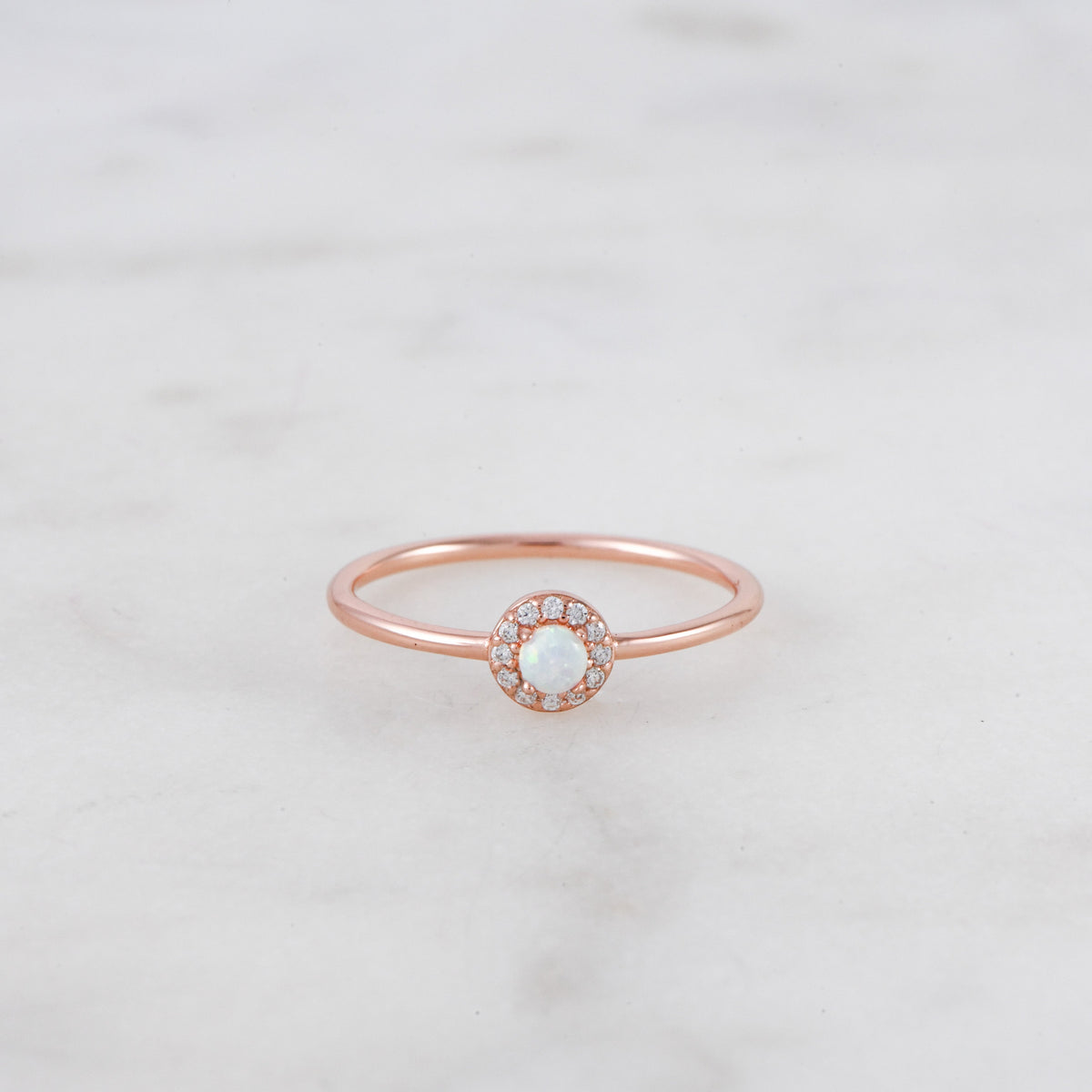 Solitaire Opal Ring