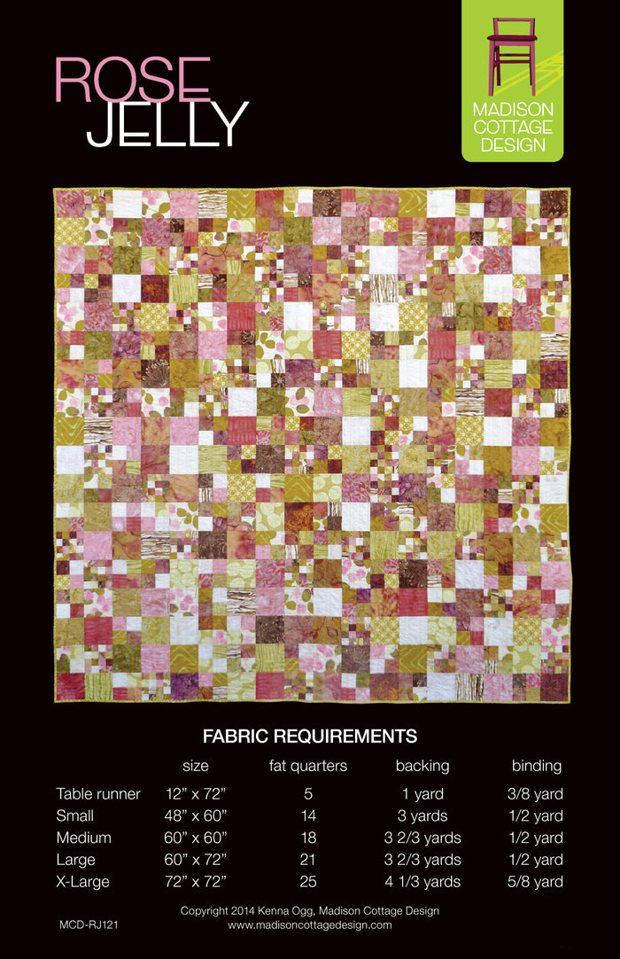 Rose Jelly Quilt Pattern by Madison Cottage Design